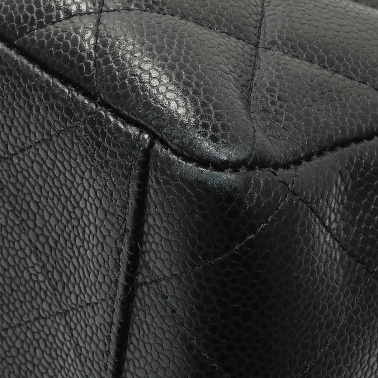 Chanel Black Quilted Caviar Maxi Single Flap Handbags Chanel