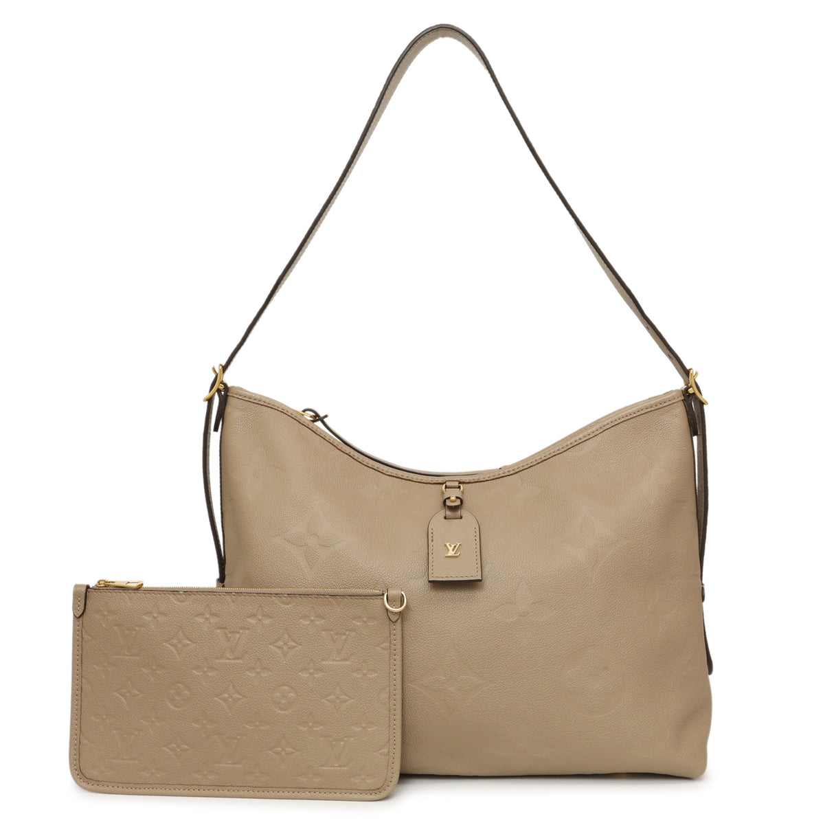 Louis Vuitton Tourterelle Empreinte Monogram Giant Carryall MM Handbags Louis Vuitton