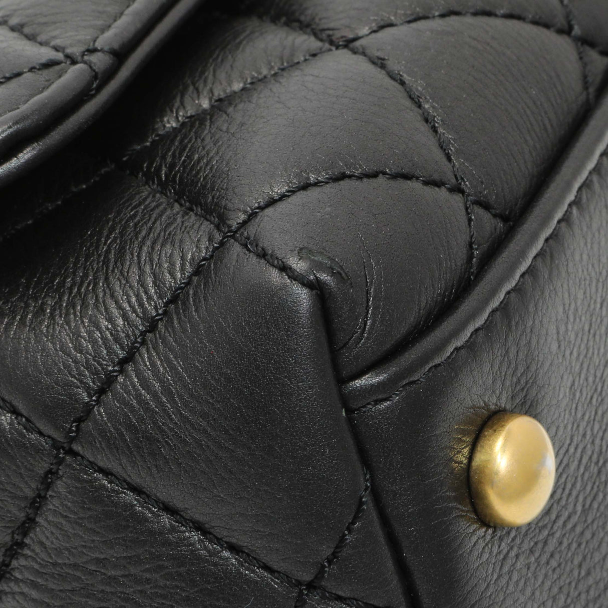 Chanel Black Quilted Goatskin Extra Mini Coco Handle Flap Handbags Chanel