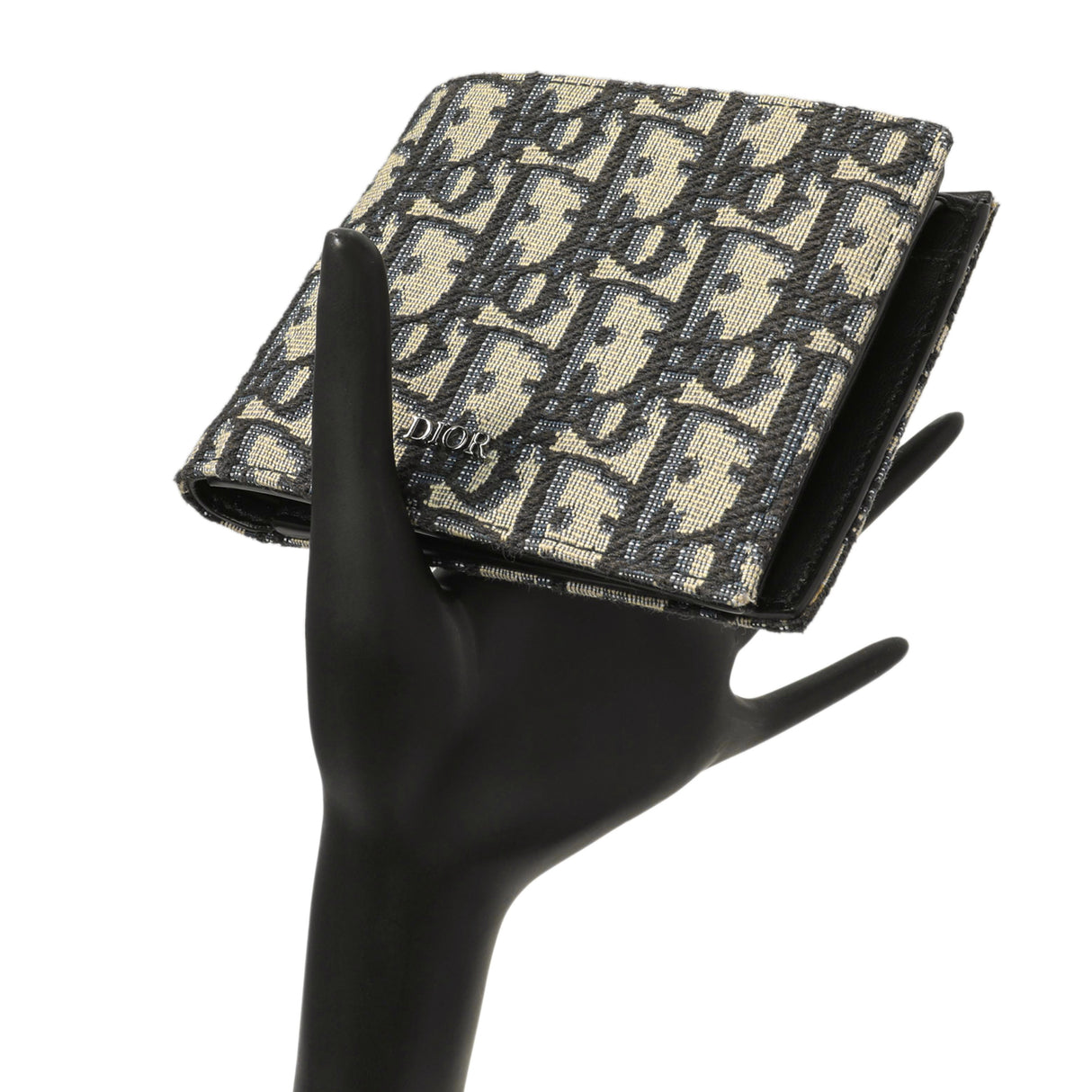 Christian Dior Blue Oblique Bifold Wallet Accessories Christian Dior