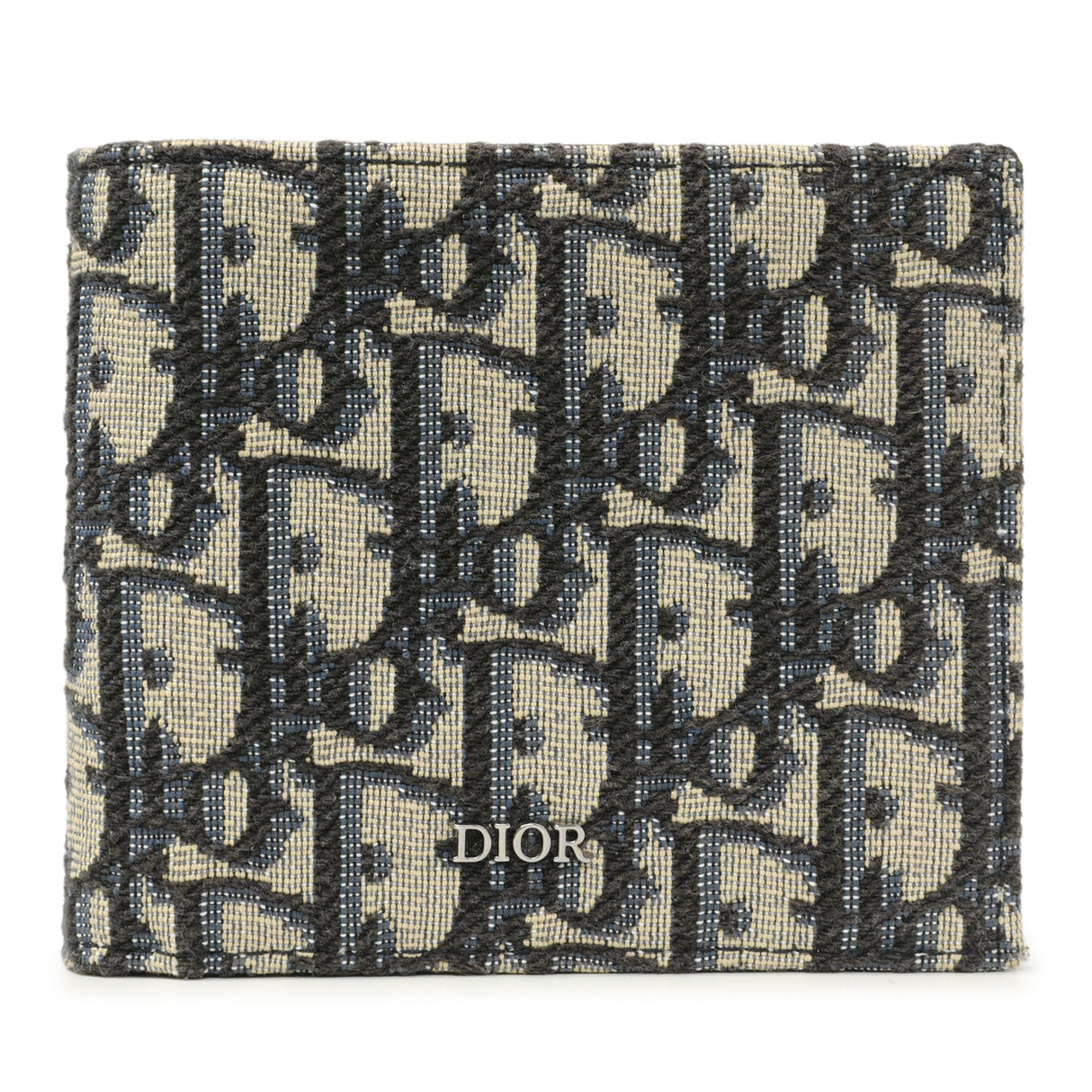 Christian Dior Blue Oblique Bifold Wallet Accessories Christian Dior