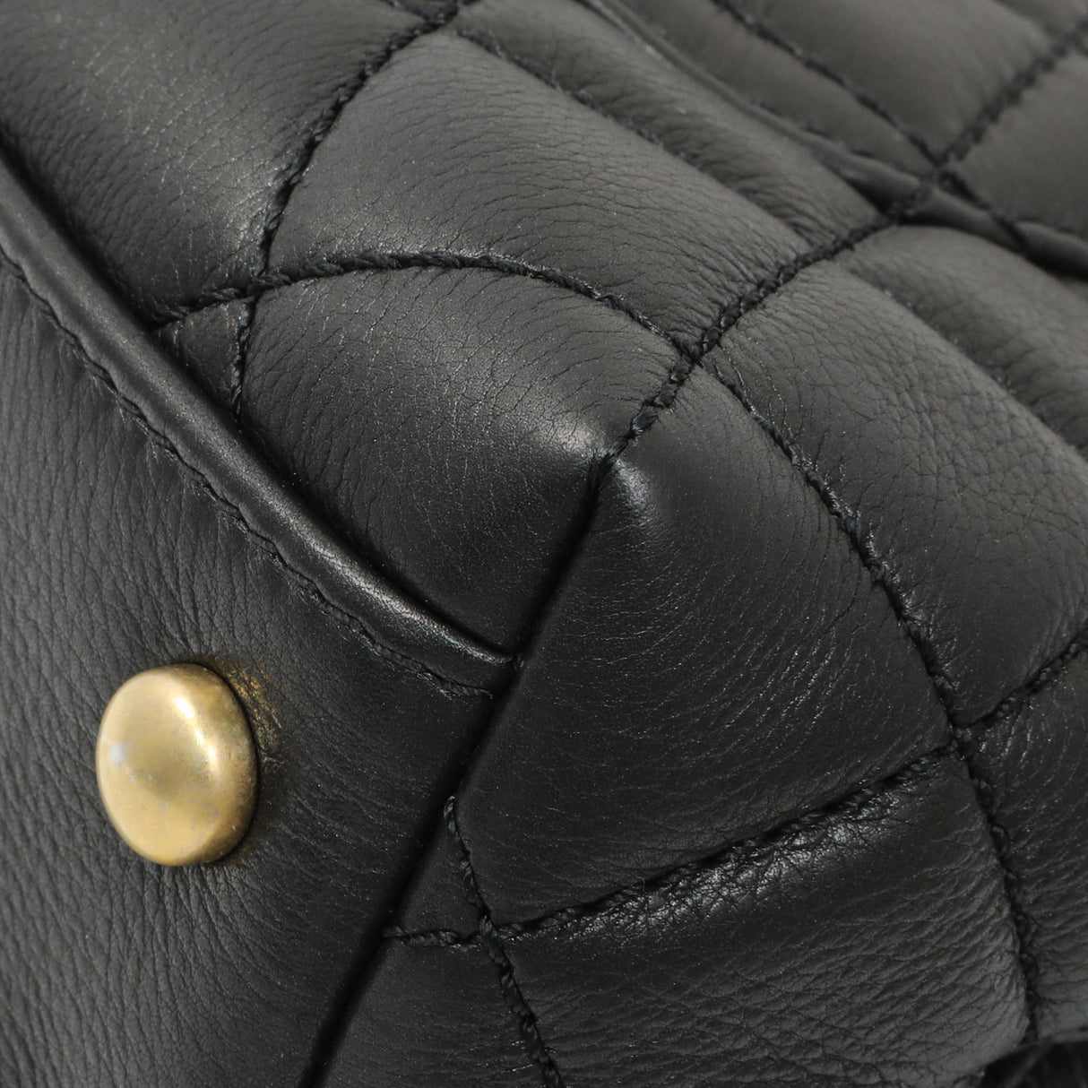 Chanel Black Quilted Goatskin Extra Mini Coco Handle Flap Handbags Chanel