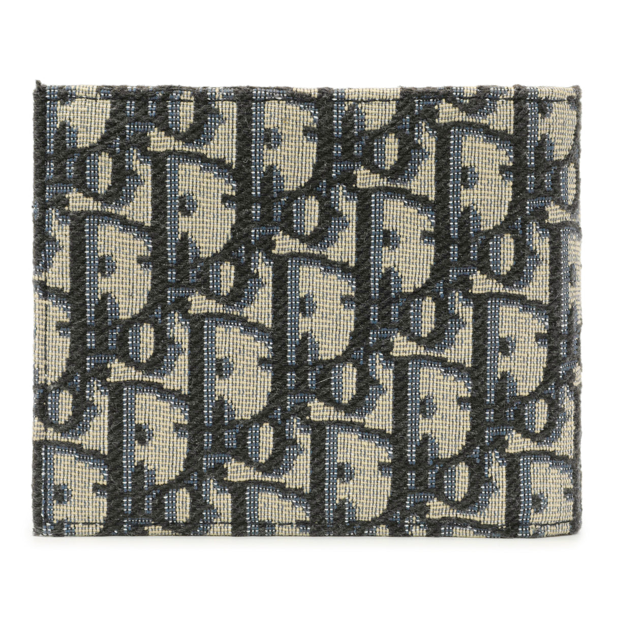 Christian Dior Blue Oblique Bifold Wallet Accessories Christian Dior