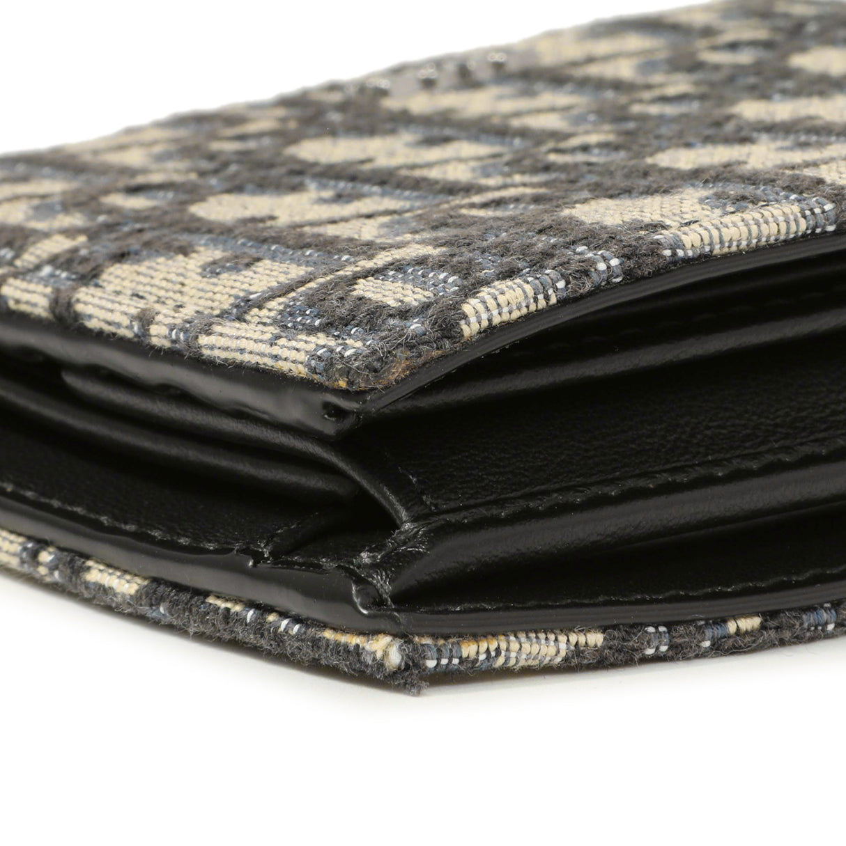 Christian Dior Blue Oblique Bifold Wallet Accessories Christian Dior