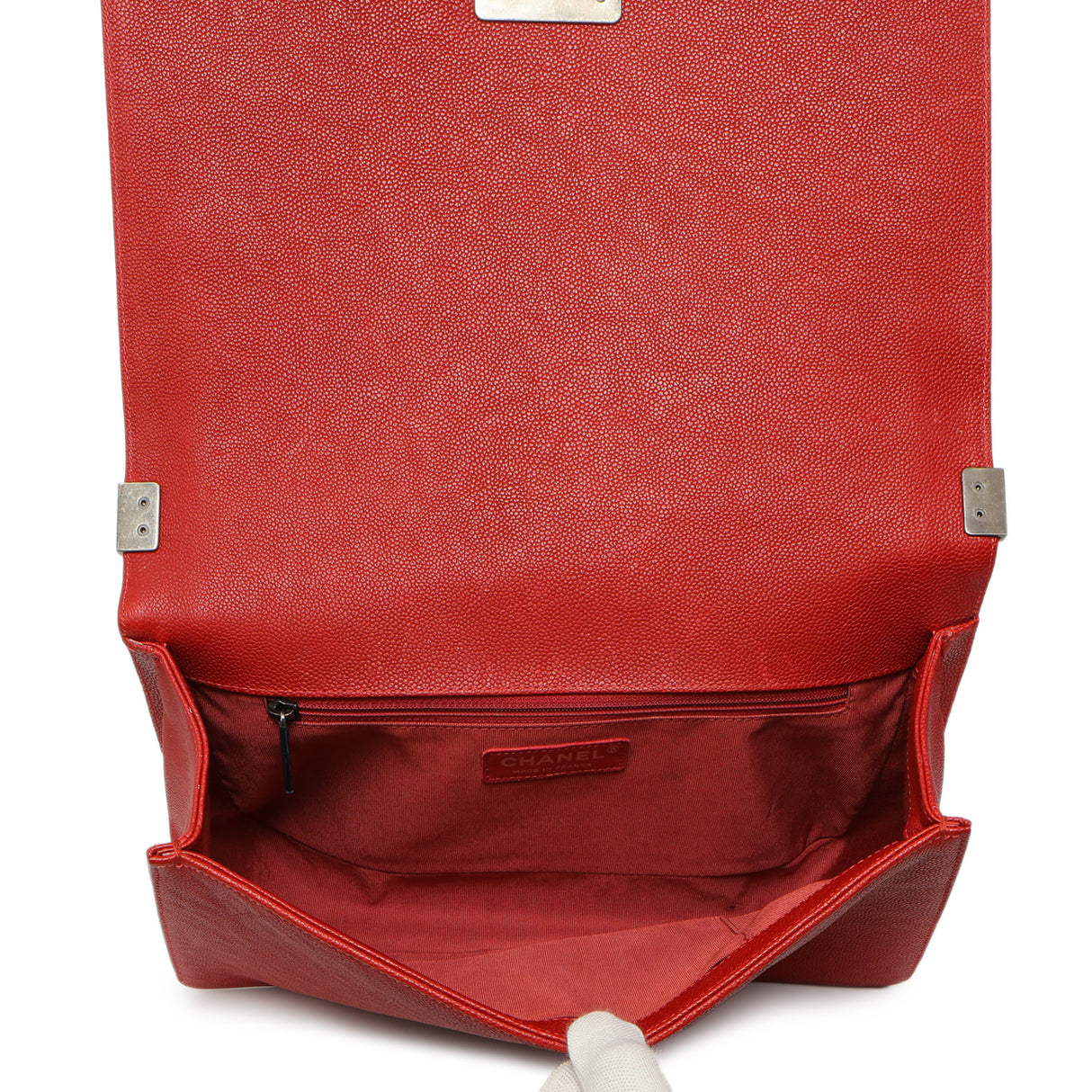 Chanel Red Quilted Caviar New Medium Boy Bag Handbags Chanel