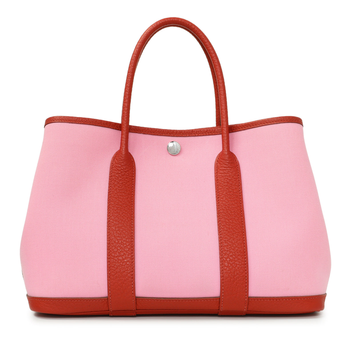 Hermes Rose Sakura Rouge Duchesse Toile Militaire Vache Country Garden Party 30 TPM Handbags Hermes