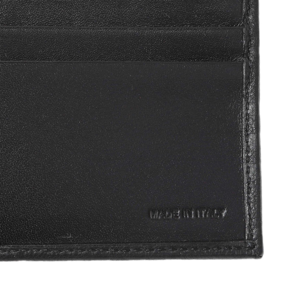 Burberry Black Embossed Check Leather Bifold Wallet Accessories Burberry