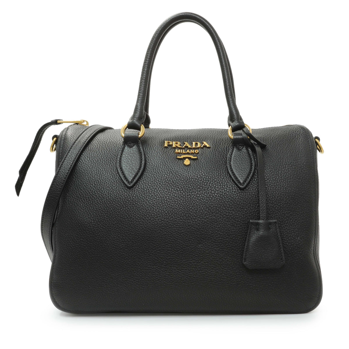 Prada Black Vitello Phenix Boston Bag – Modaselle