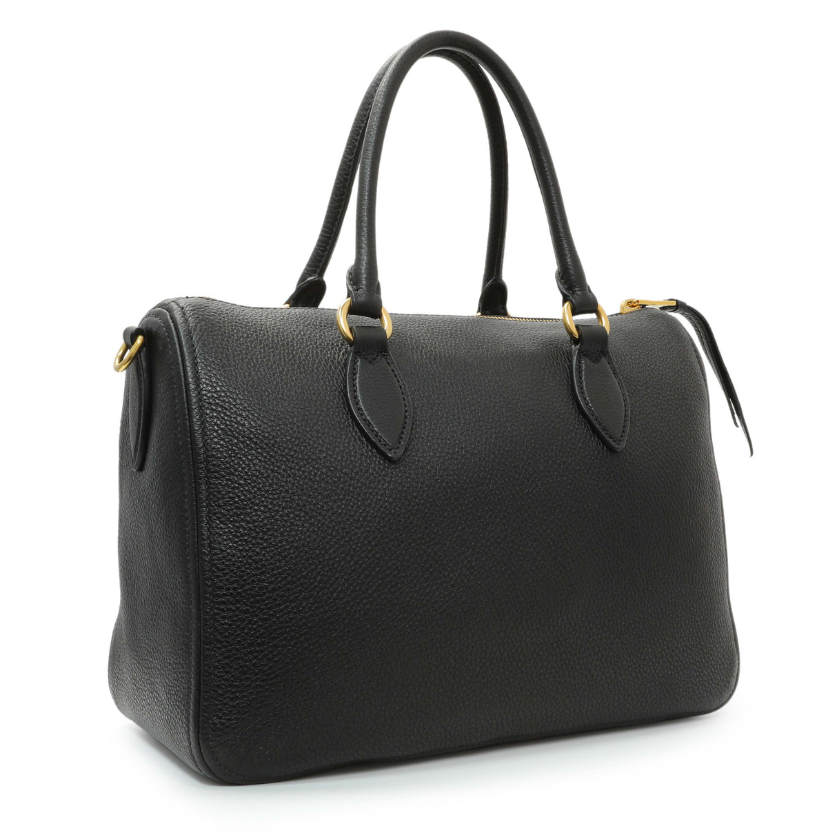 Prada Black Vitello Phenix Boston Bag Handbags Prada