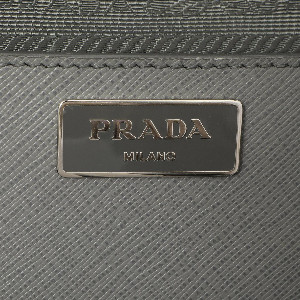 Prada Grey Saffiano Large Galleria Double Zip Tote Handbags Prada