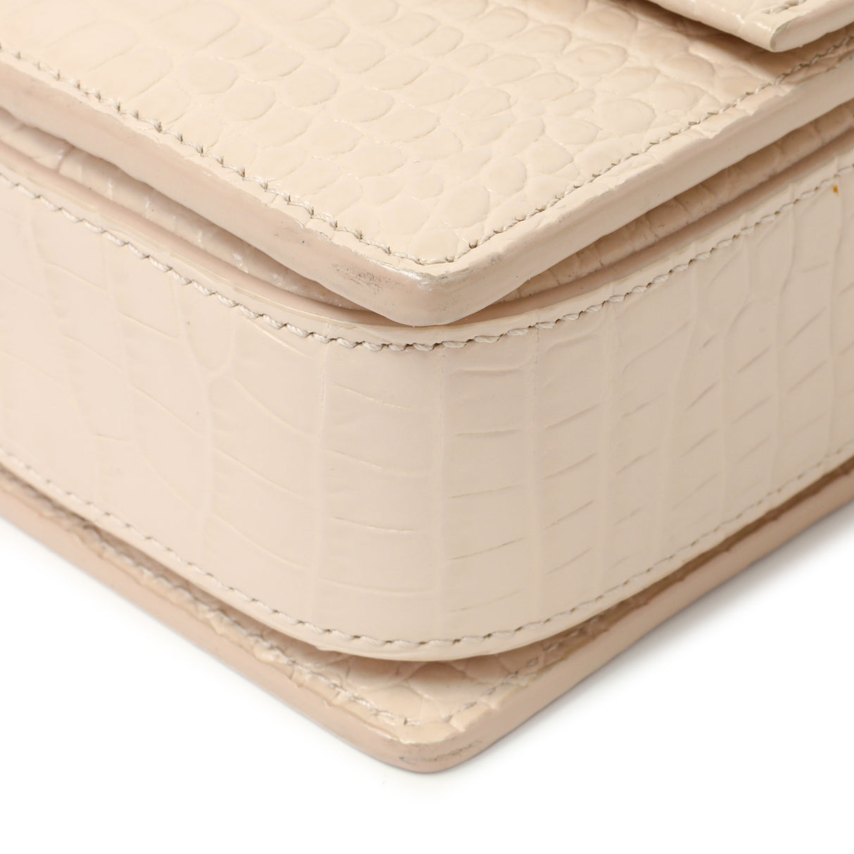 Saint Laurent Light Pink Crocodile Embossed Calfskin Medium Bellechasse Handbags Saint Laurent