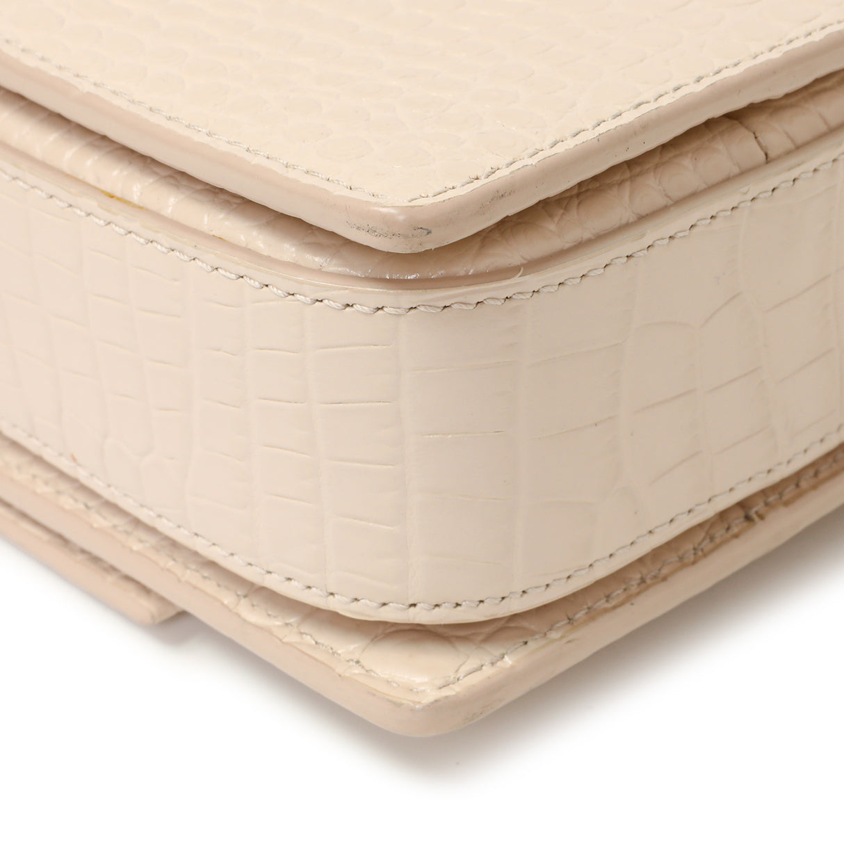 Saint Laurent Light Pink Crocodile Embossed Calfskin Medium Bellechasse Handbags Saint Laurent