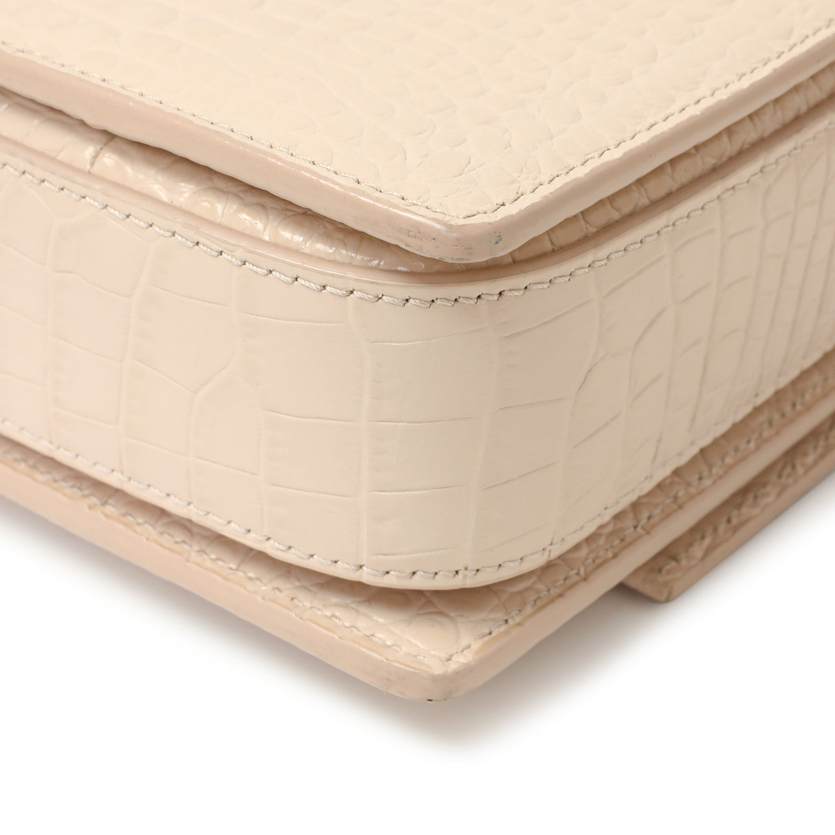 Saint Laurent Light Pink Crocodile Embossed Calfskin Medium Bellechasse Handbags Saint Laurent