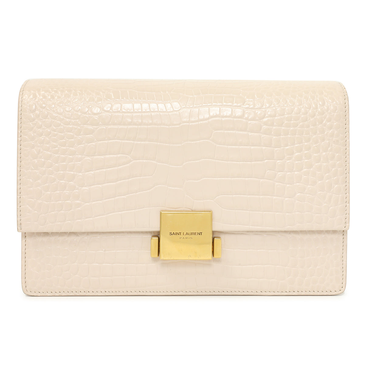 Saint Laurent Light Pink Crocodile Embossed Calfskin Medium Bellechasse Handbags Saint Laurent