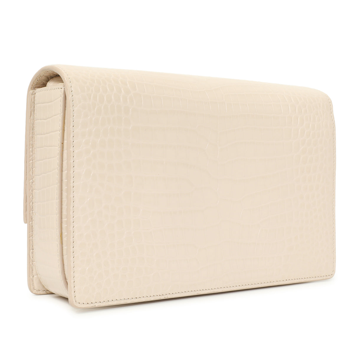 Saint Laurent Light Pink Crocodile Embossed Calfskin Medium Bellechasse Handbags Saint Laurent