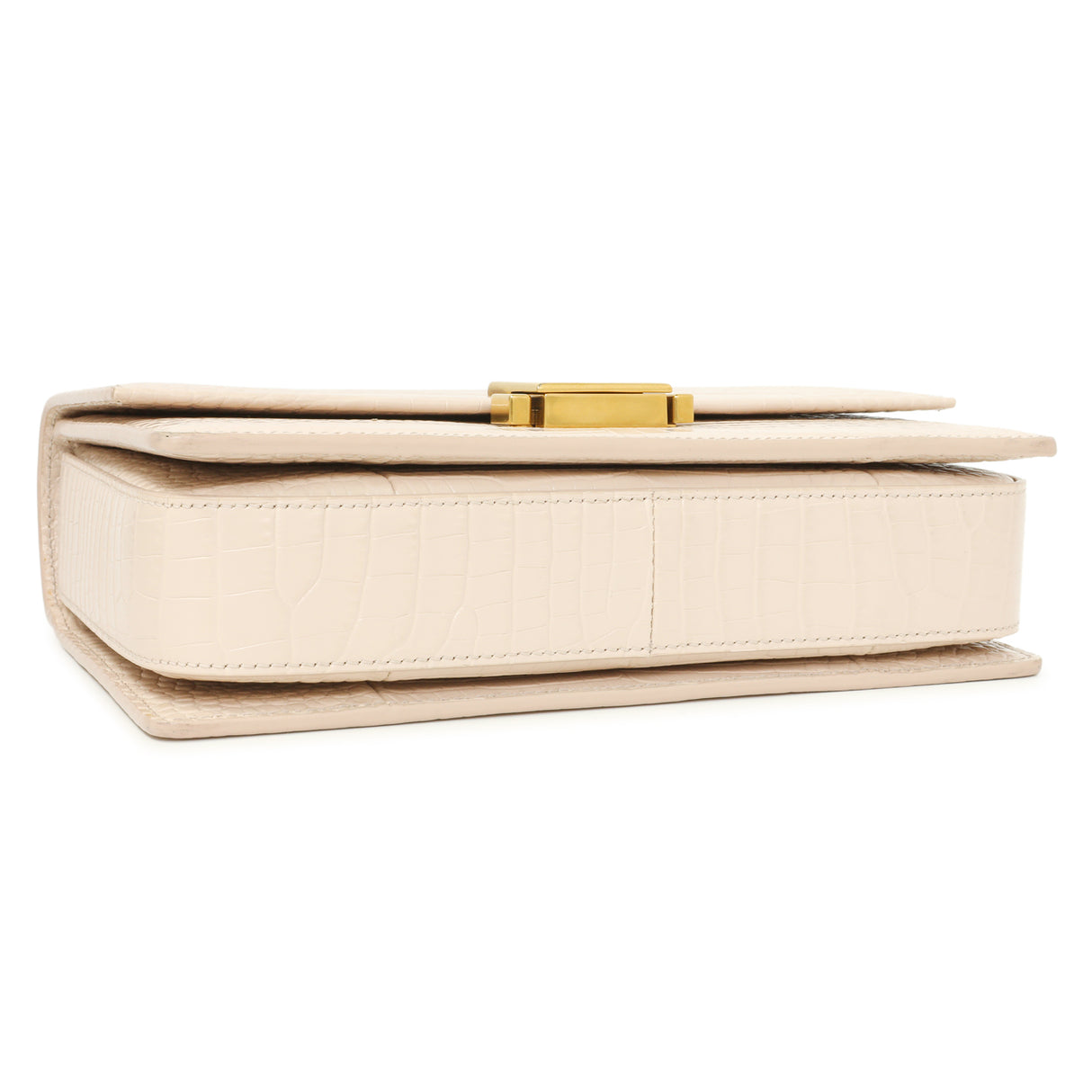 Saint Laurent Light Pink Crocodile Embossed Calfskin Medium Bellechasse Handbags Saint Laurent