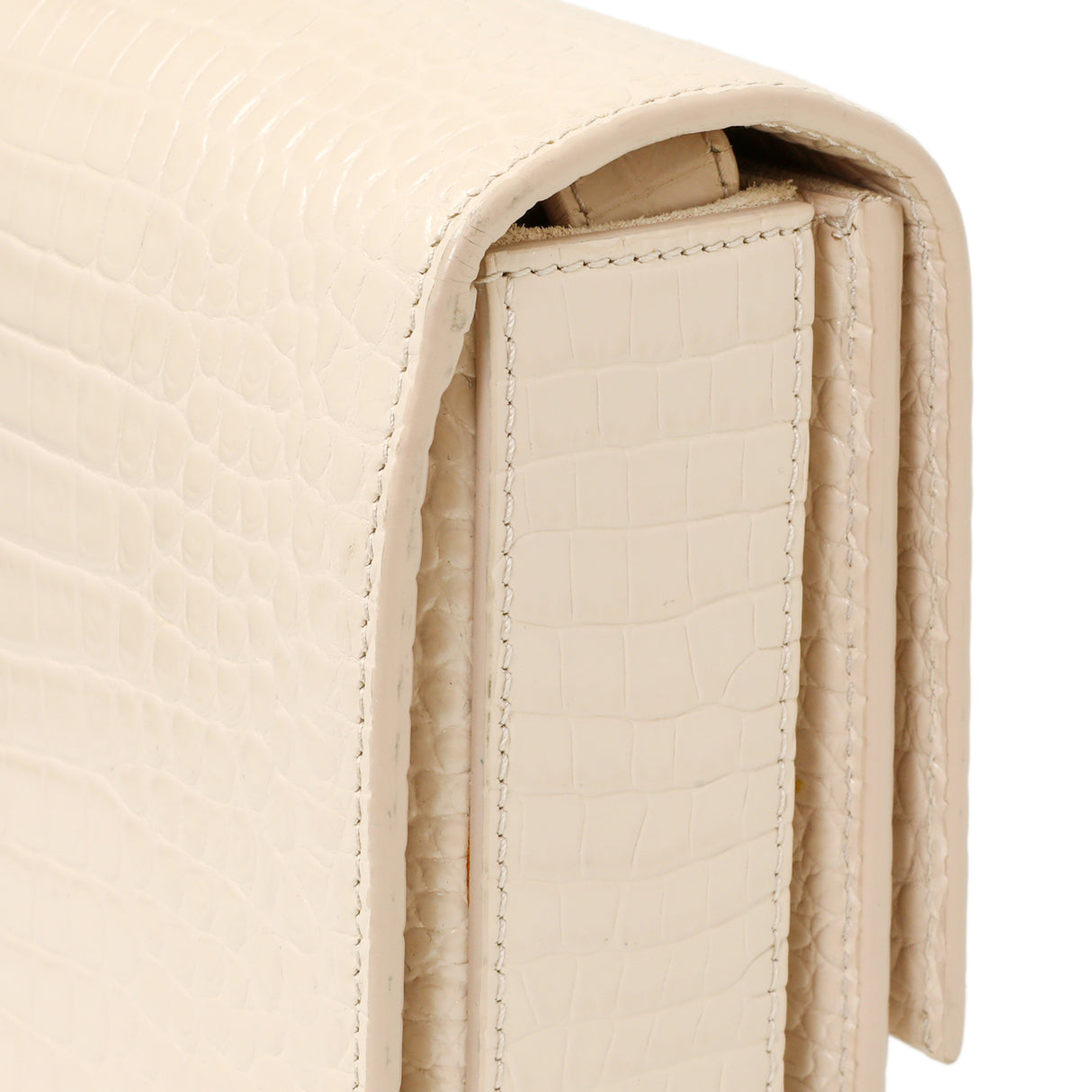 Saint Laurent Light Pink Crocodile Embossed Calfskin Medium Bellechasse Handbags Saint Laurent