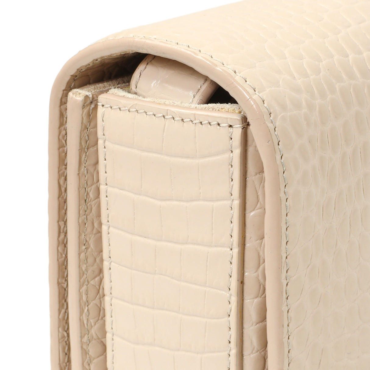 Saint Laurent Light Pink Crocodile Embossed Calfskin Medium Bellechasse Handbags Saint Laurent