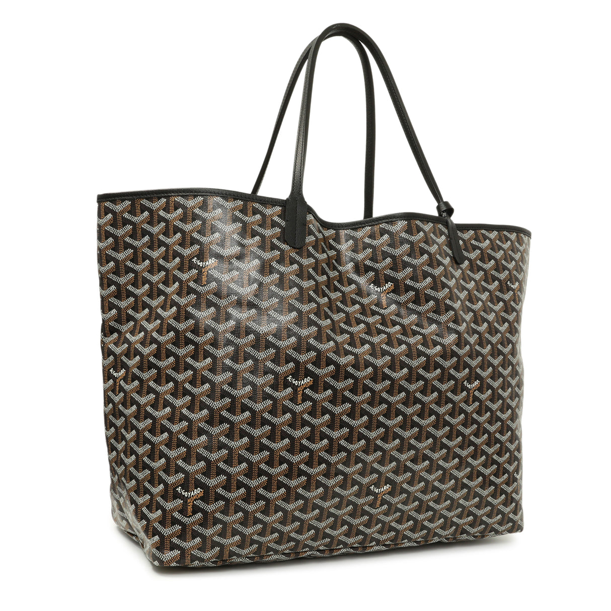 Goyard Black Goyardine Saint Louis GM Handbags Goyard