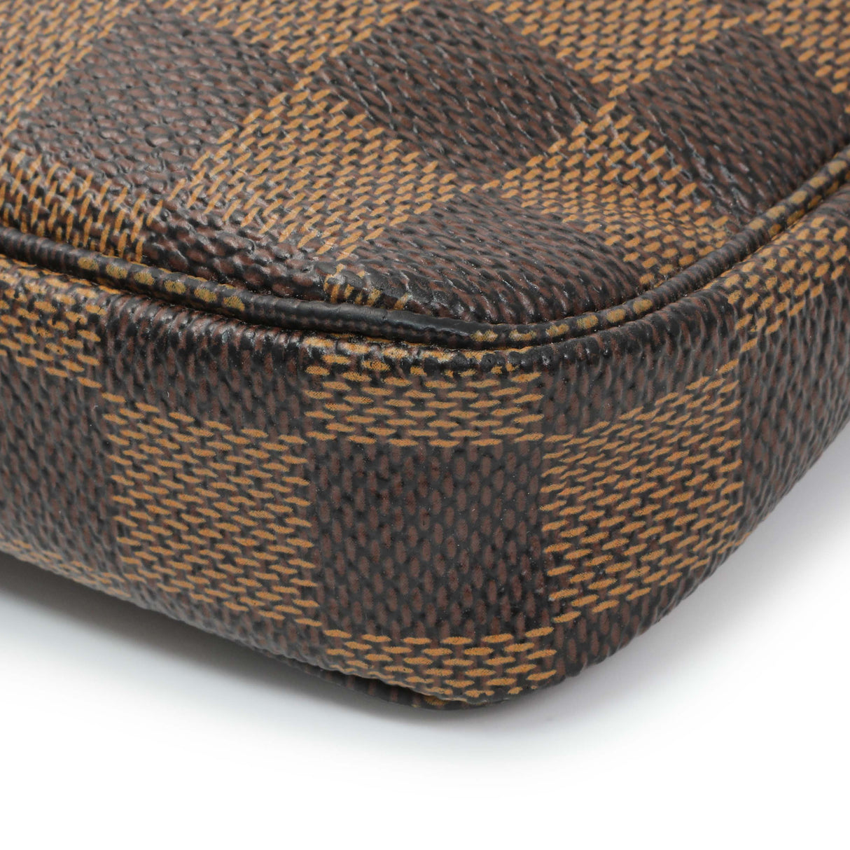 Louis Vuitton Damier Ebene Trunks and Bags Mini Pochette Accessories Handbags Louis Vuitton