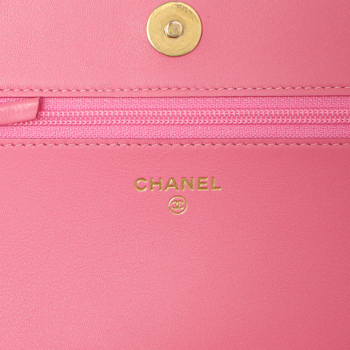 Chanel Pink Quilted Calfskin Boy Wallet on Chain Handbags Chanel