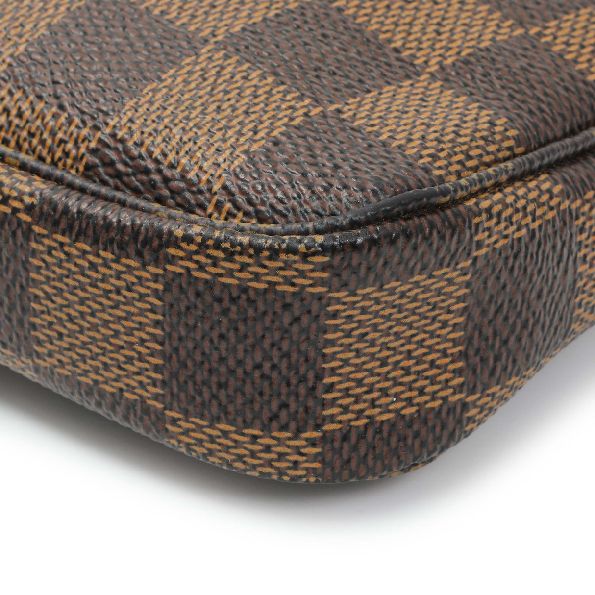 Louis Vuitton Damier Ebene Trunks and Bags Mini Pochette Accessories Handbags Louis Vuitton