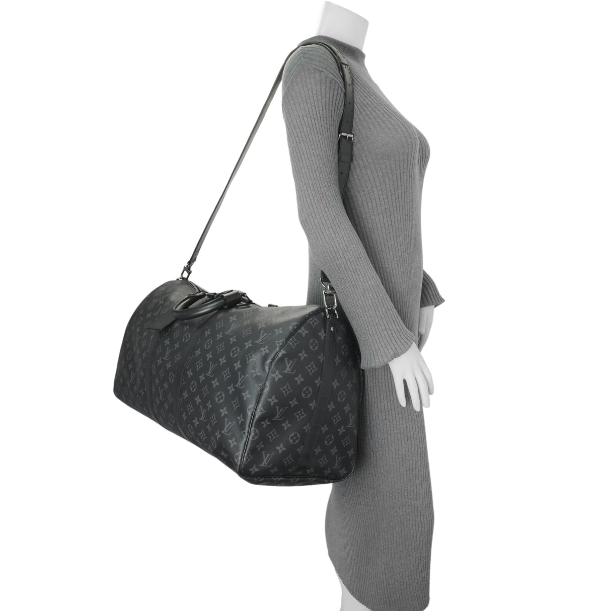 Louis Vuitton Monogram Eclipse Keepall Bandouliere 55 Handbags Louis Vuitton