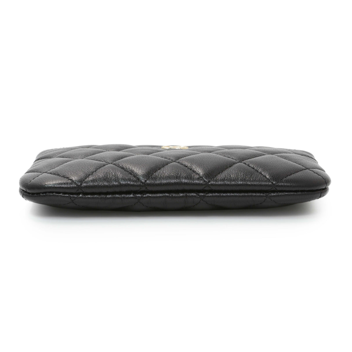 Chanel Black Lambskin Quilted Small Cosmetic Case Accessories Chanel