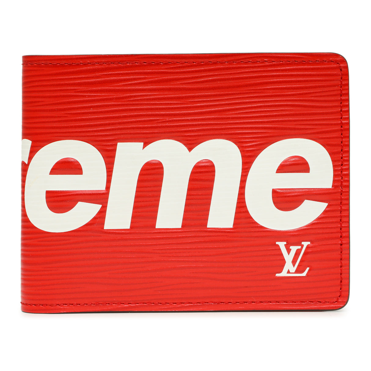 Louis Vuitton X SUPREME Red Epi Slender Wallet Accessories Louis Vuitton