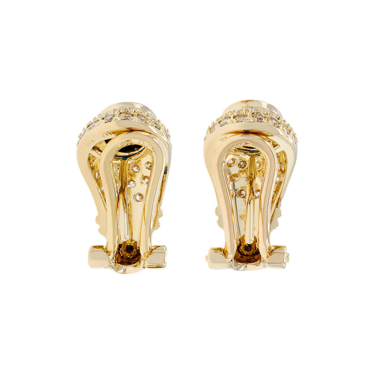 18K Yellow Gold 1.10 Carat Sapphire Earrings Fine Jewellery Modaselle