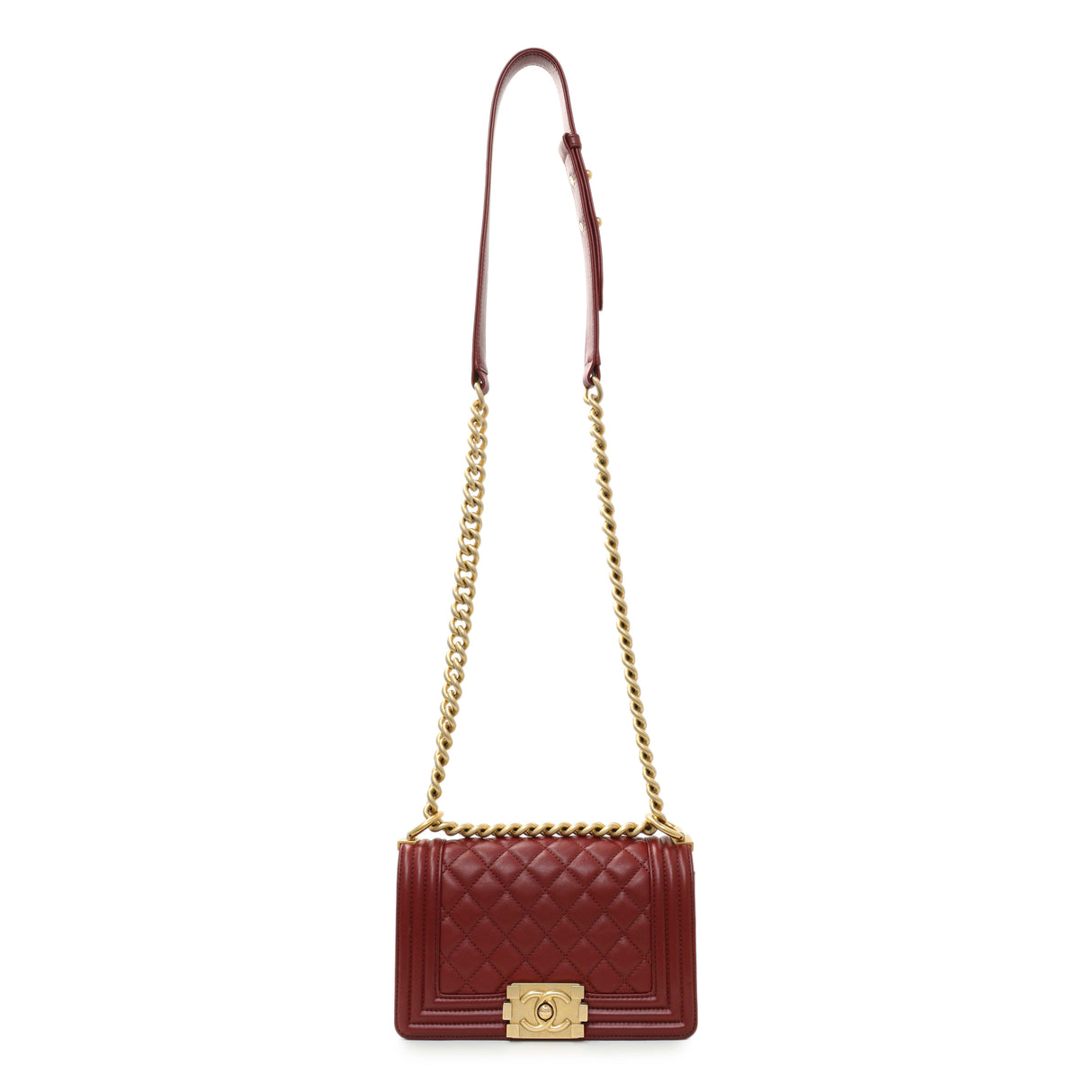 -6 items Fri July 3 ⬆️- Chanel Burgundy Quilted Calfskin Small Boy Flap Handbags Chanel