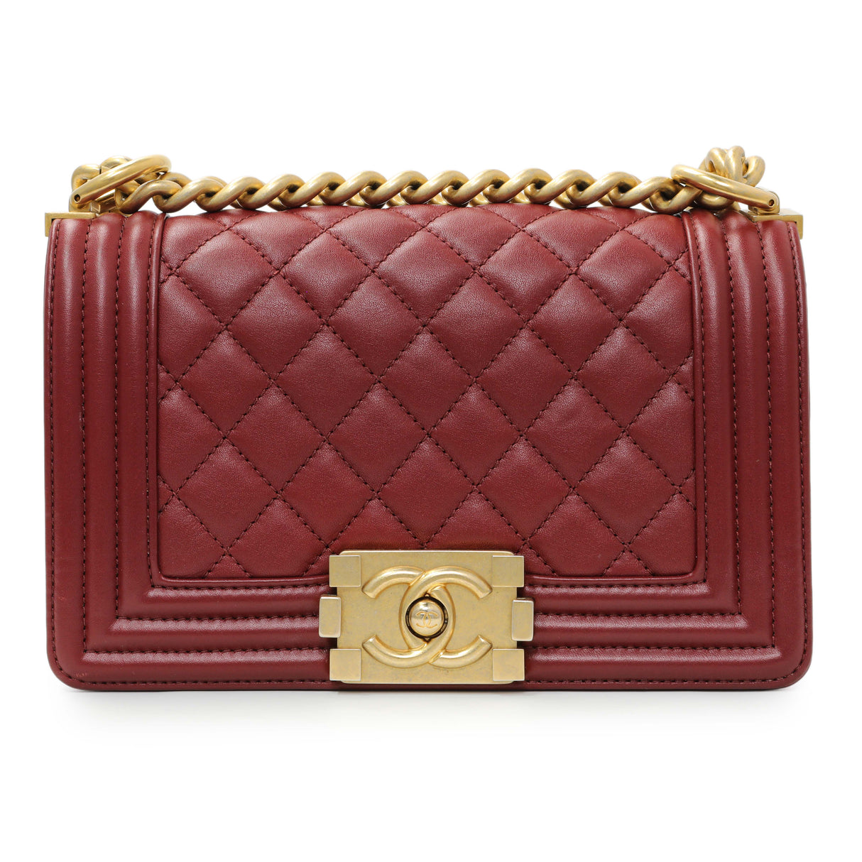 -6 items Fri July 3 ⬆️- Chanel Burgundy Quilted Calfskin Small Boy Flap Handbags Chanel