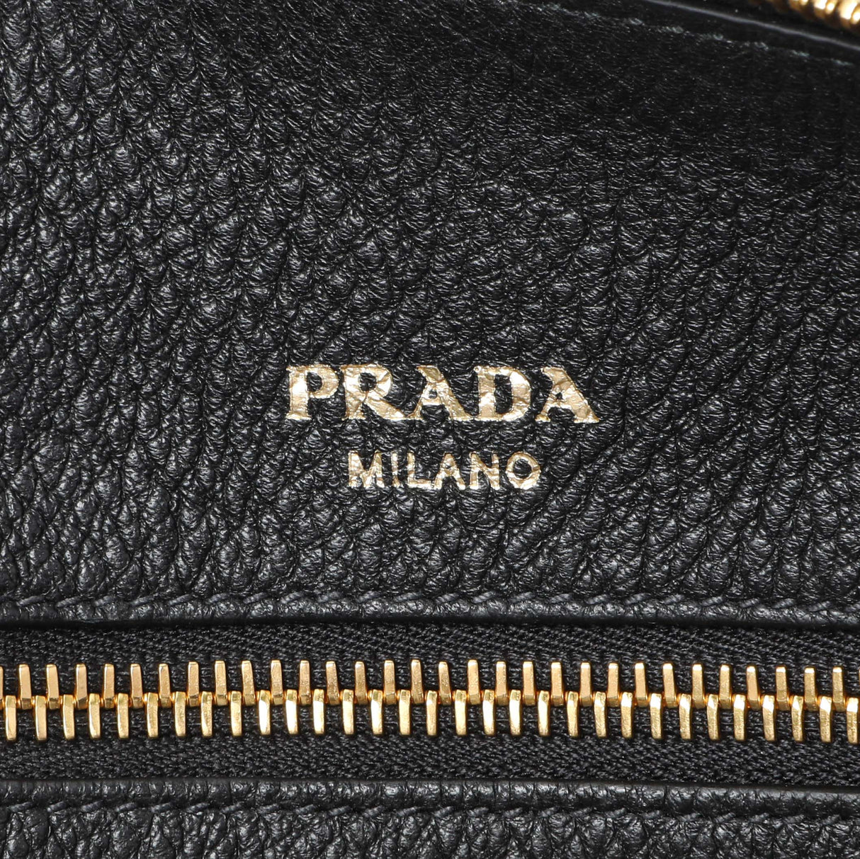 Prada Black Vitello Phenix Boston Bag Handbags Prada
