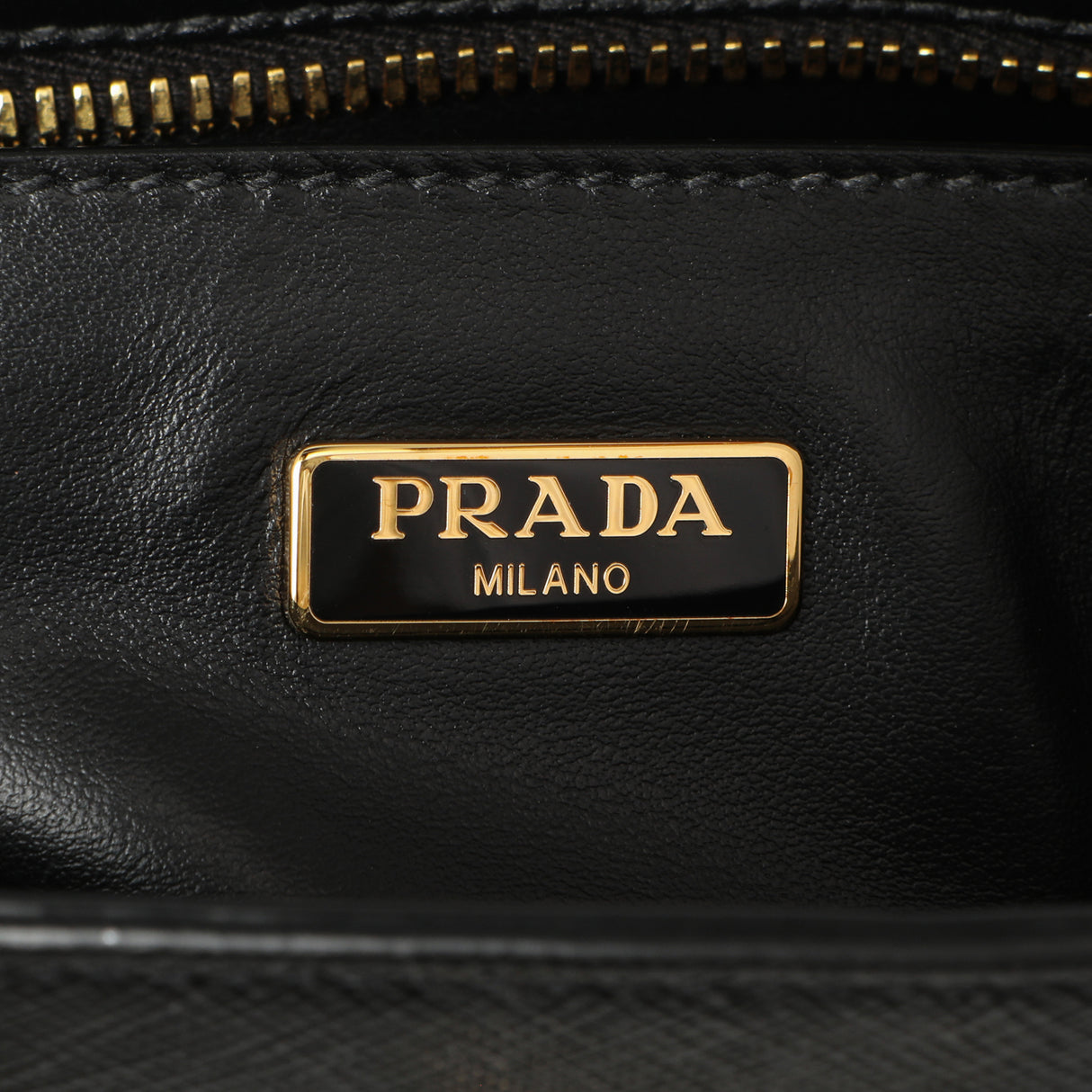 Prada Black Saffiano Soft Calf Mini Zipped Tote Handbags Prada