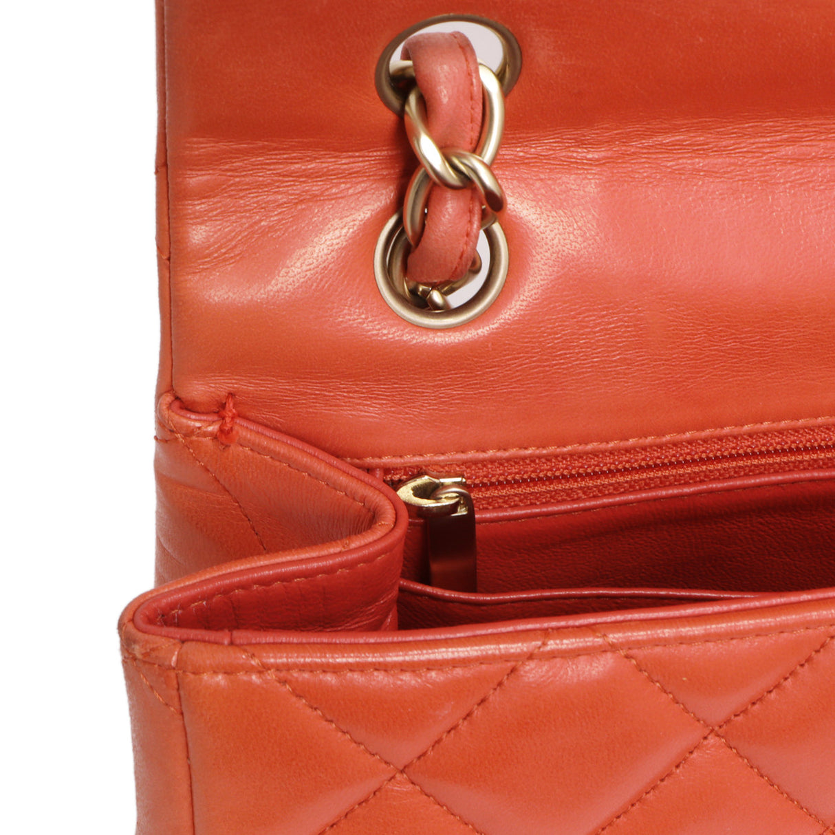 Chanel Coral Quilted Lambskin Maxi Classic Single Flap Handbags Chanel