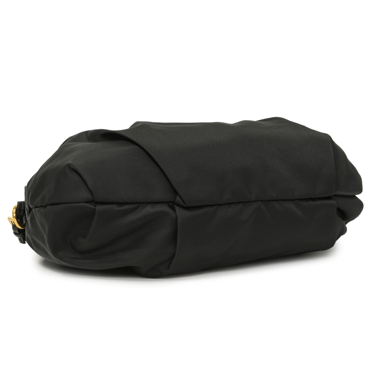 Prada Black Nylon Pleated Hobo Handbags Prada