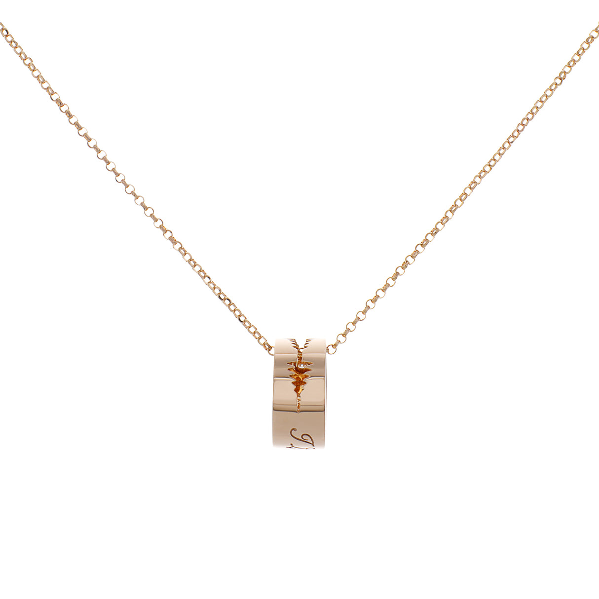 18K Rose Gold Diamond "I Love You" Charm Pendant Fine Jewellery Modaselle