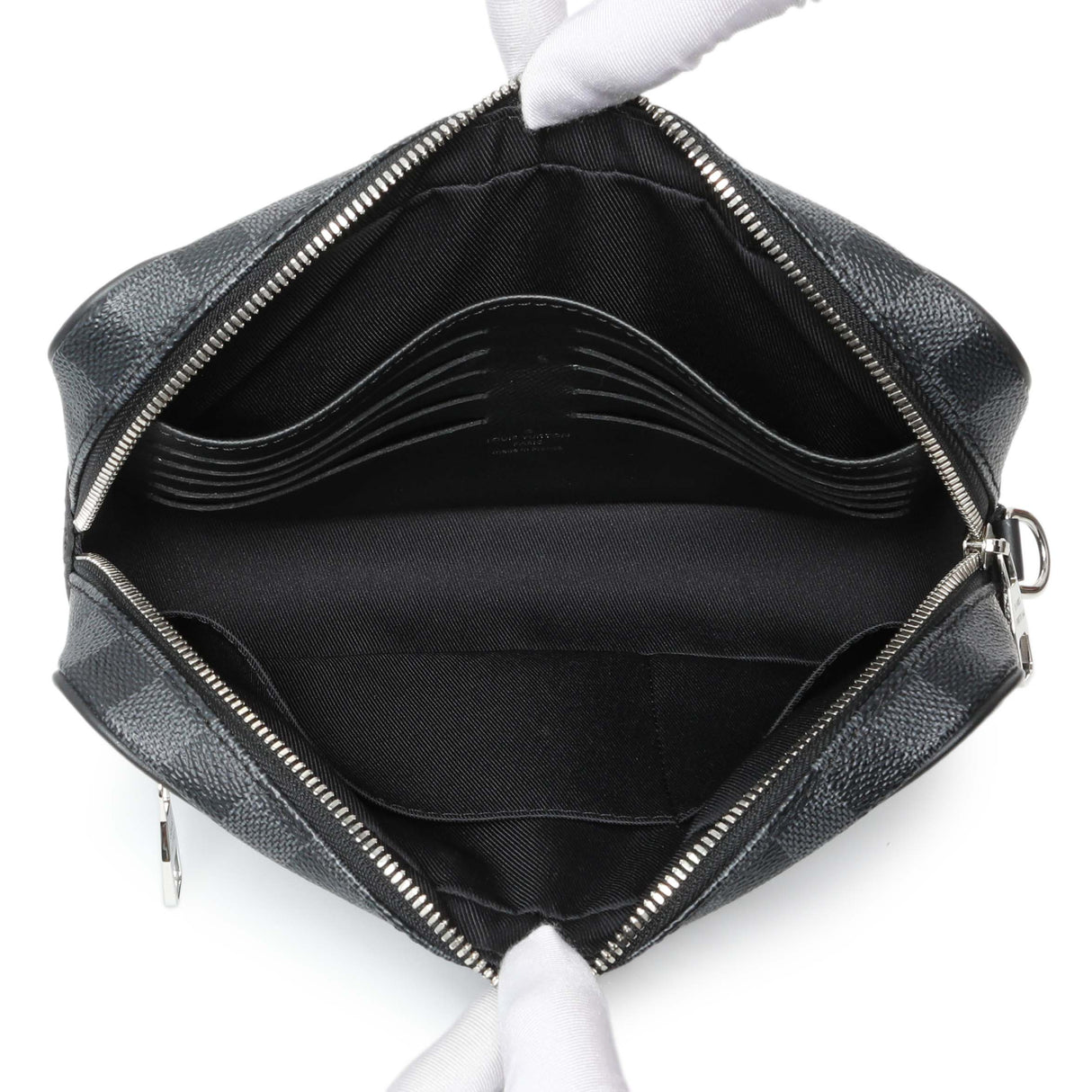 Louis Vuitton Damier Graphite Kasai Clutch Handbags Louis Vuitton