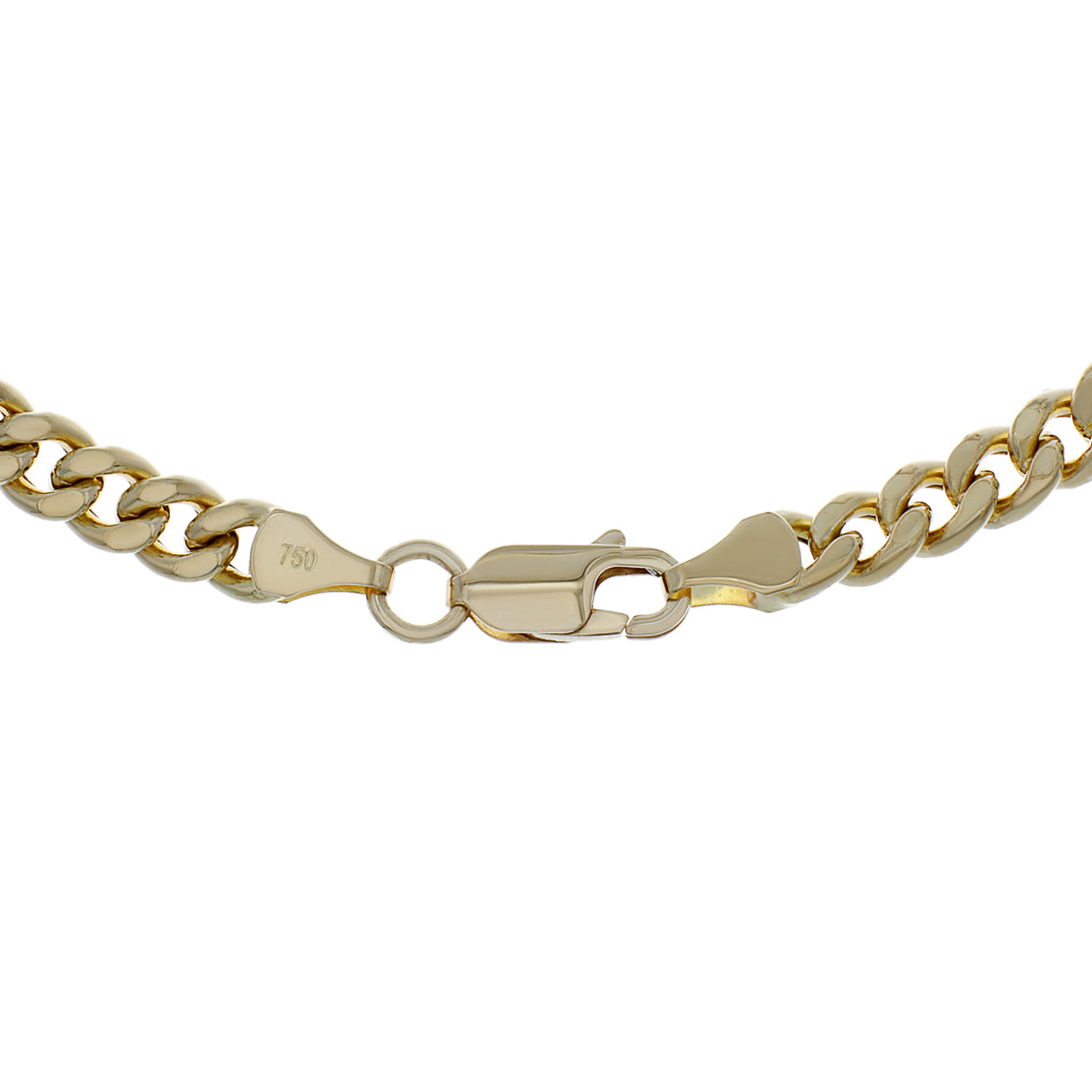 18K Yellow Gold Curb Link Chain Fine Jewellery Modaselle