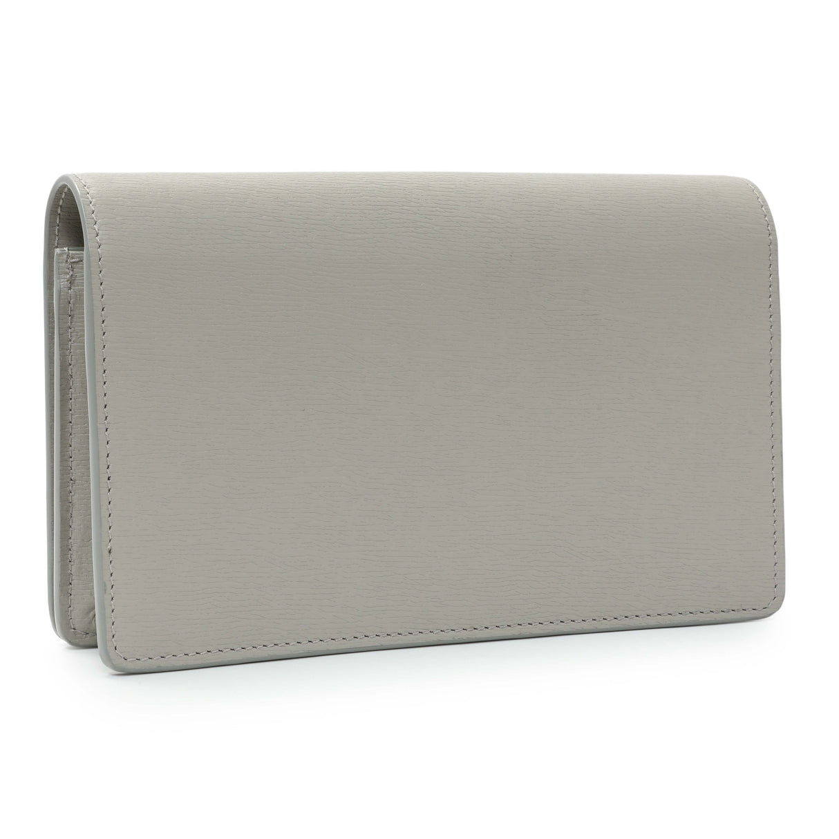 Gucci Grey Textured Calfskin Script Logo Chain Wallet Handbags Gucci