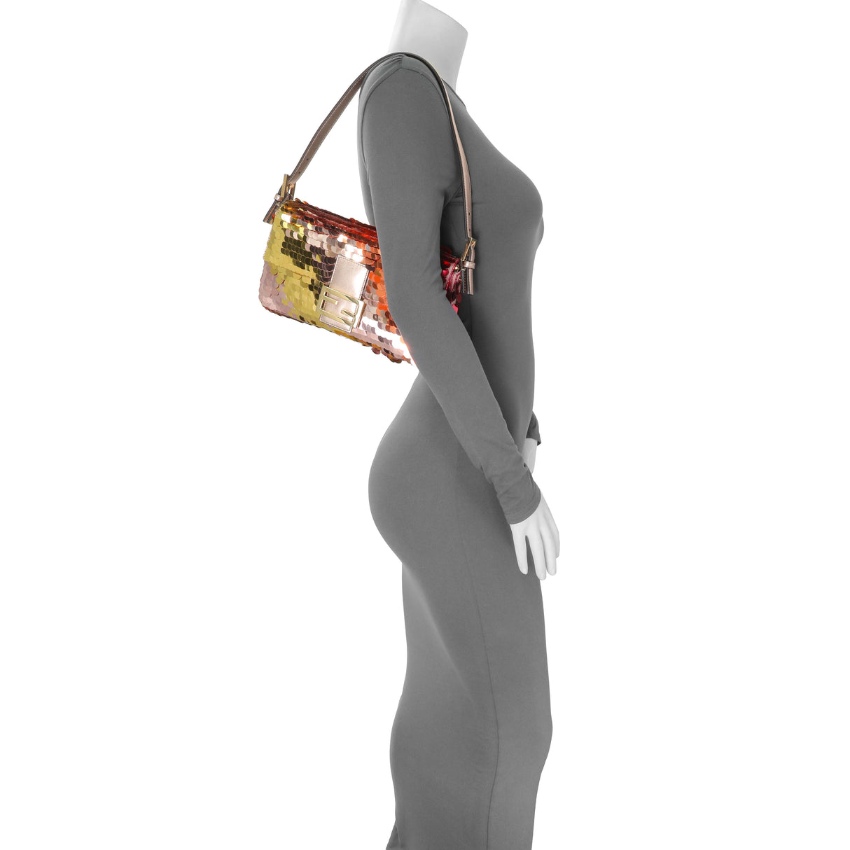Fendi Multicolor Sequin Baguette Handbags Fendi