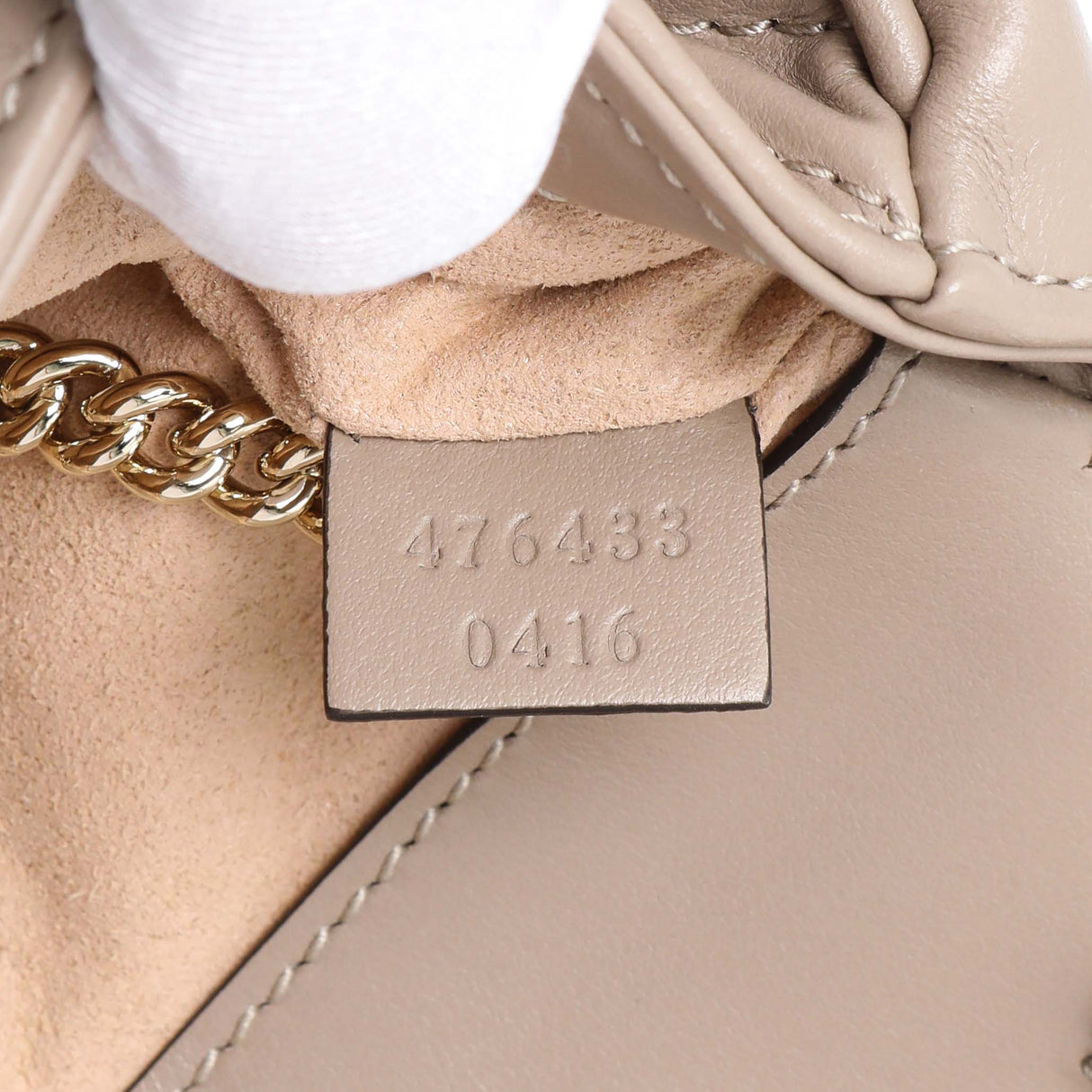 Gucci Grey Calfskin Matelasse Super Mini GG Marmont Shoulder Bag Handbags Gucci