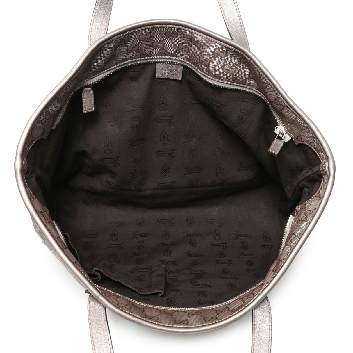 Gucci Mauve Imprime Monogram Zipped Tote Handbags Gucci