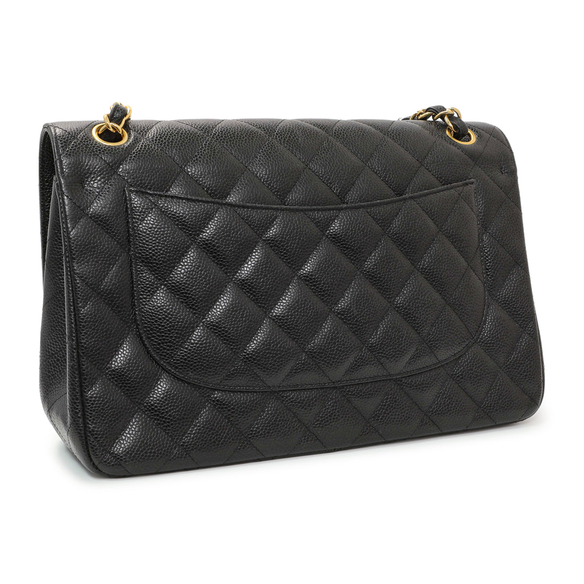 Chanel Black Caviar Jumbo Classic Flap Handbags Chanel