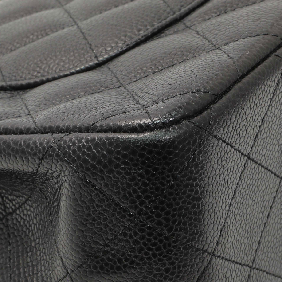 Chanel Black Caviar Jumbo Classic Flap Handbags Chanel