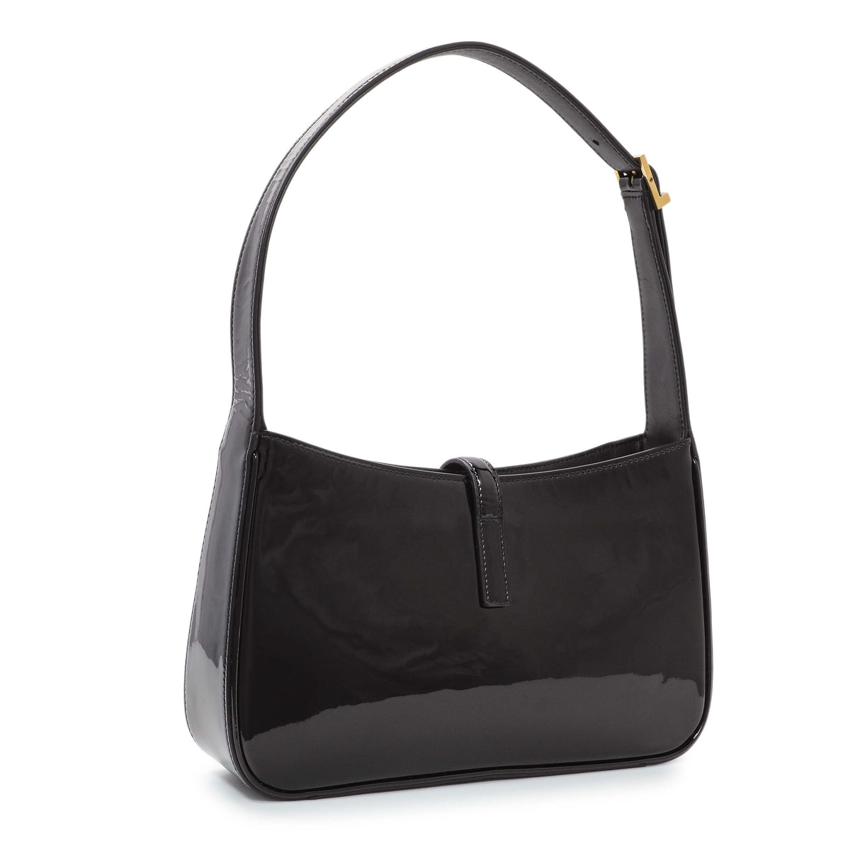 Saint Laurent Black Patent Le 5 A 7 Hobo Handbags Saint Laurent