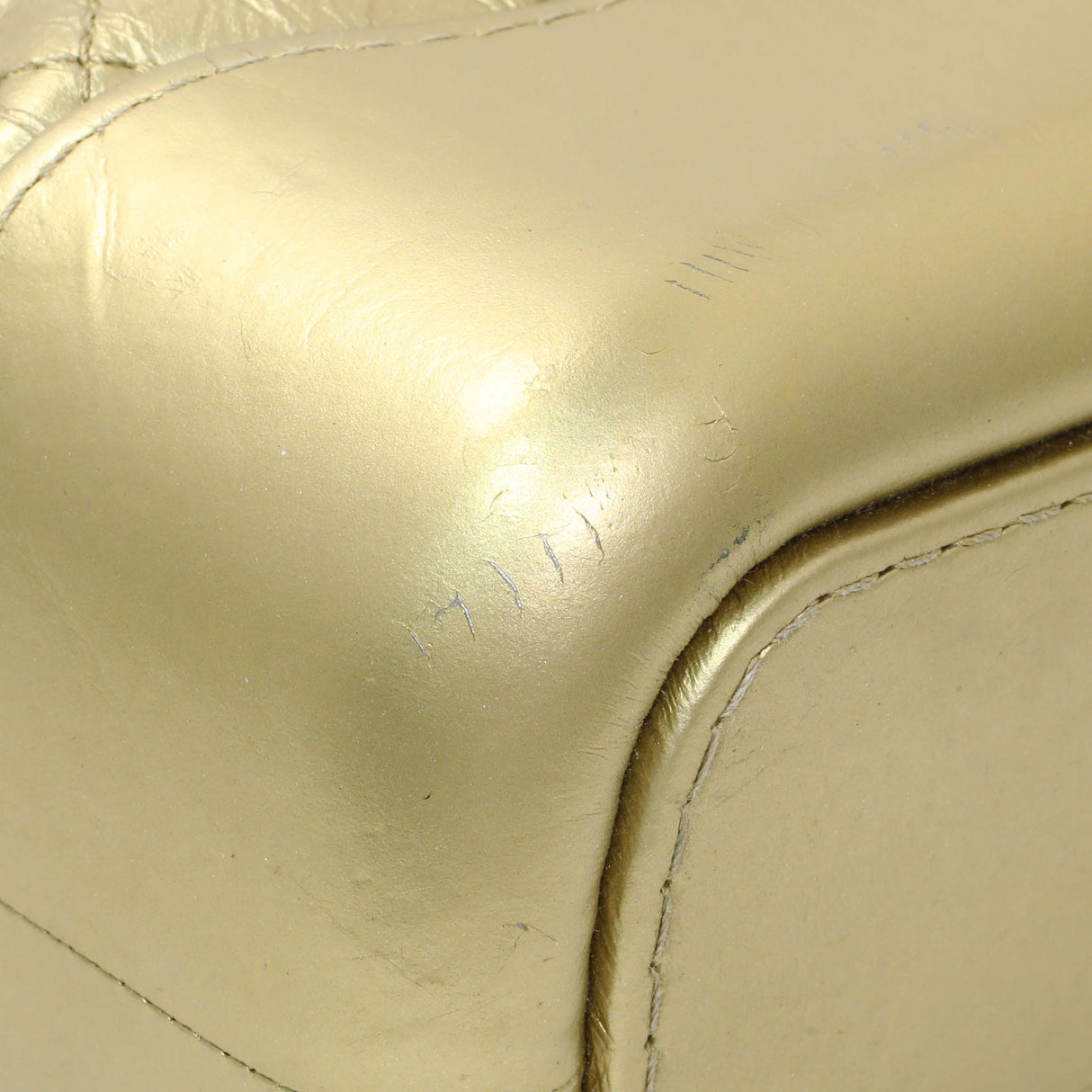 Chanel Metallic Gold Aged Calfskin Small Gabrielle Hobo Handbags Chanel