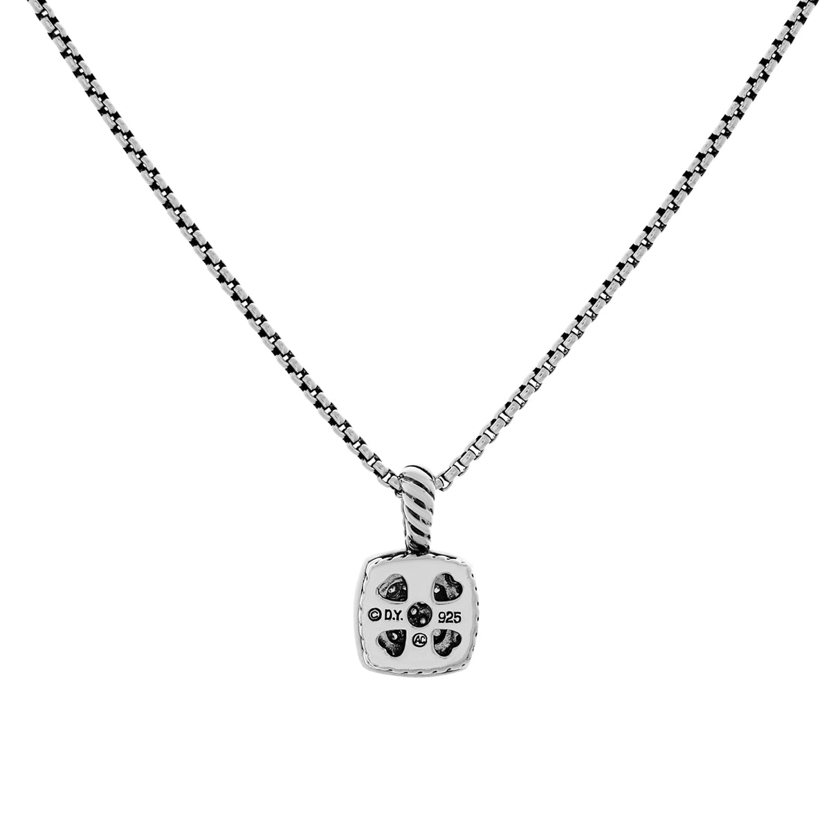 David Yurman Sterling Silver Diamond Petite Albion Pendant Necklace Designer Jewellery David Yurman