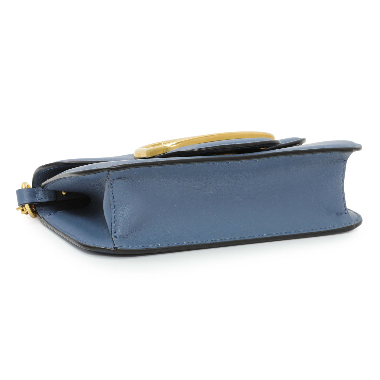 Valentino Blue Calfskin Vlogo Small Loco Shoulder Bag Handbags Valentino