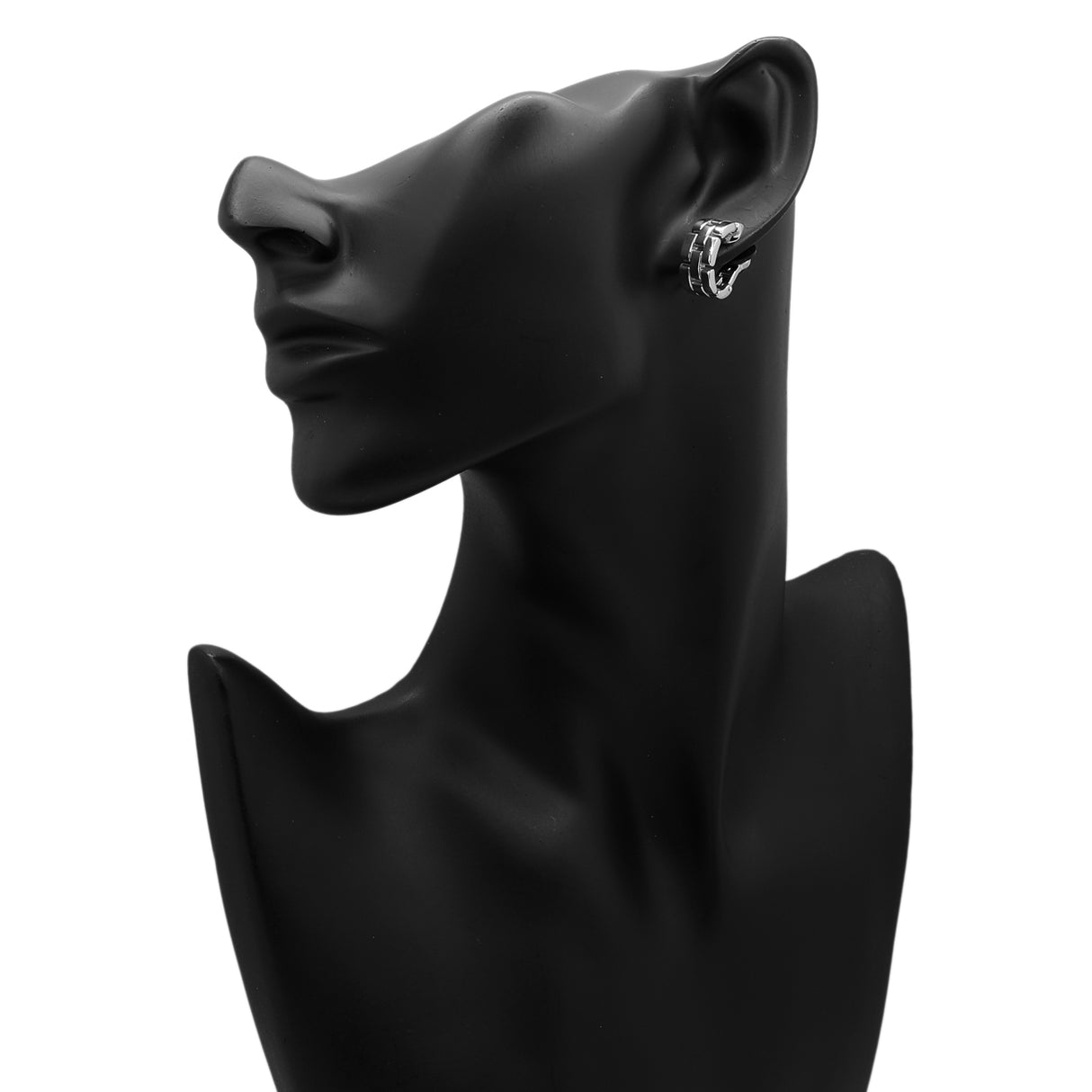 Cartier 18K White Gold Panthere Maillon Clip On Earrings Designer Jewellery Cartier